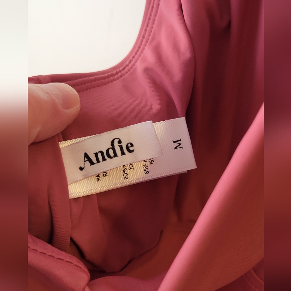 Andie Swim Dusty Rose X-back Swimsuit - Picture 3 of 4